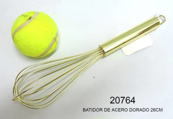 Imagen de BATIDOR DE ACERO DORADO 26CM 3.24